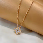 ??MIRA?¡¥CLOVER 15MM DIAMOND SINGLE FLOWER NECKLACE