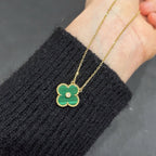 ??MIRA?¡¥CLOVER 15MM DIAMOND TURQUOISE NECKLACE