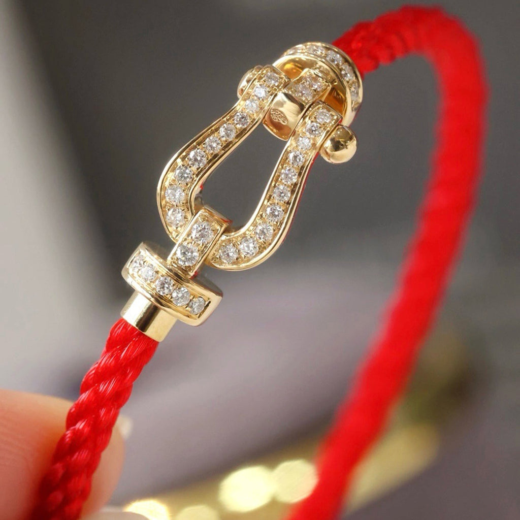 ??MIRA?¡¥FORCE LARGE HORSESHOE FULL DIAMOND BRACELET SILVER