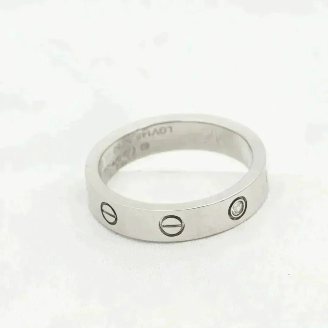 ??MIRA?¡¥LOVE RING 4MM 1 DIAMOND SILVER