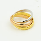 ??MIRA?¡¥TRINITY RING GOLD PINK GOLD SILVER
