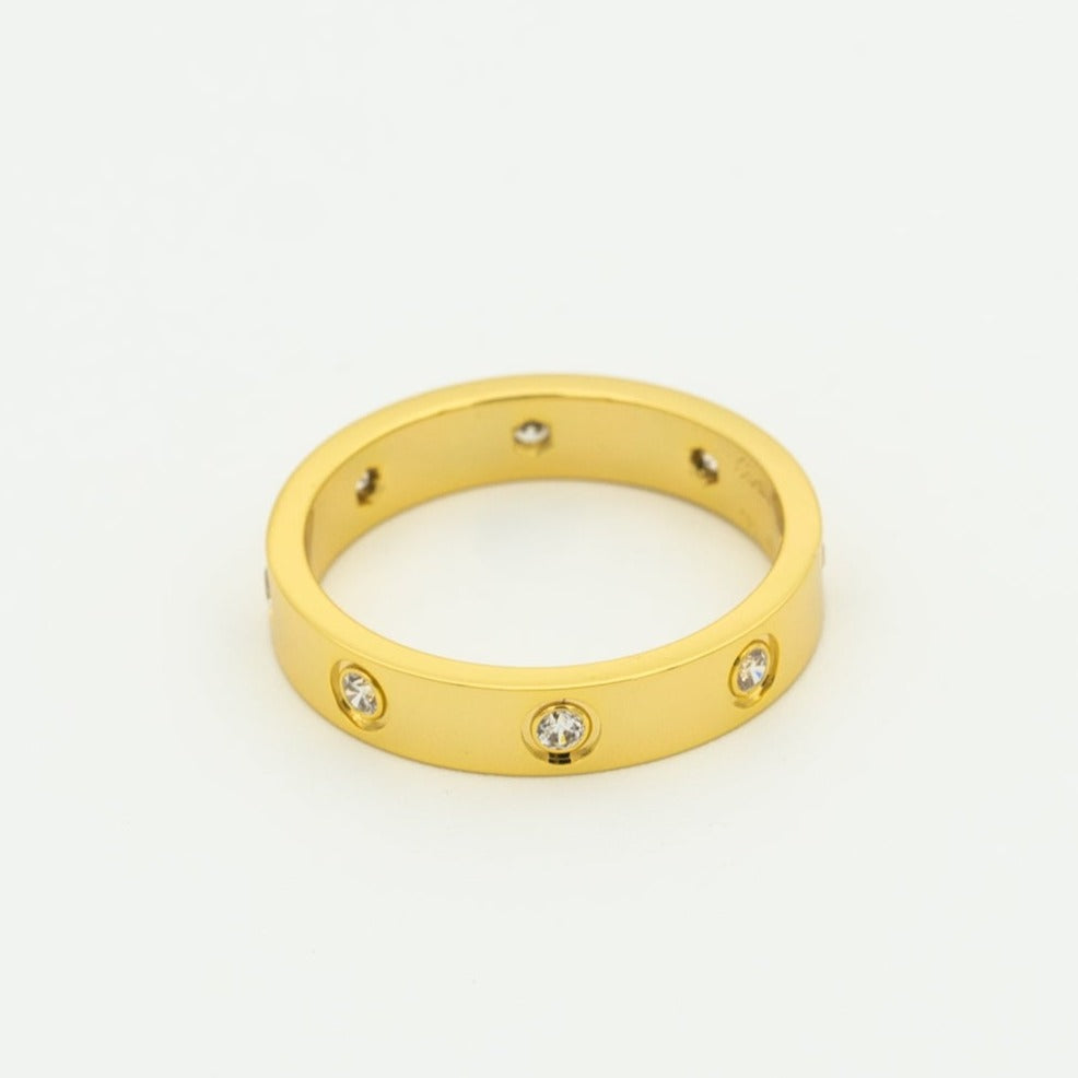 ??MIRA?¡¥LOVE RING 3.6MM 8 DIAMONDS