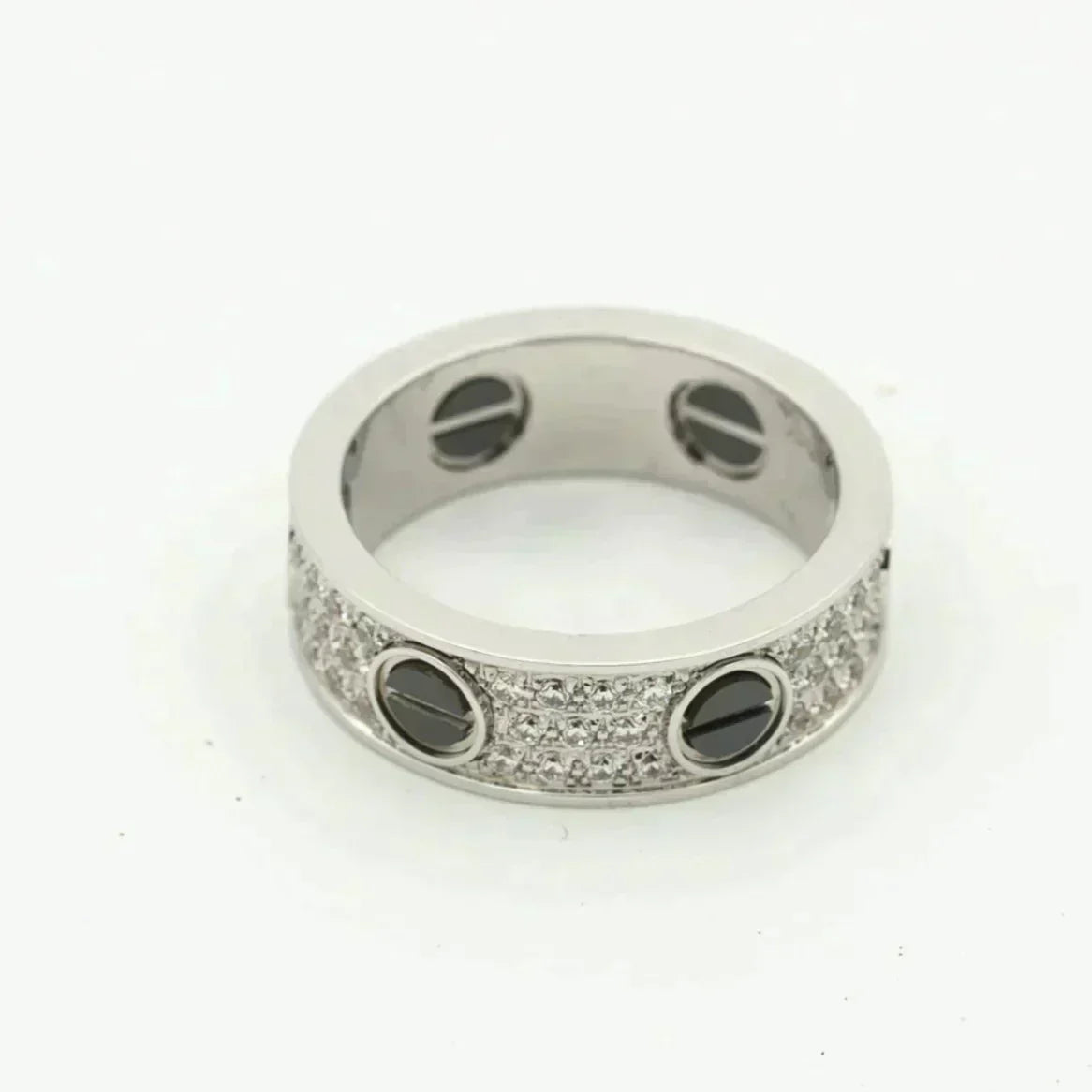 ??MIRA?¡¥LOVE RING 5.5MM DIAMONDS PAVED CERAMIC