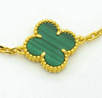[MIRA]New  CLOVER 5 MOTIF MALACHITE BRACELET COLLECTION