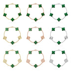 [MIRA]New  CLOVER 5 MOTIF MALACHITE BRACELET COLLECTION