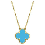 ??MIRA?¡¥CLOVER 15MM VINTAGE TURQUOISE NECKLACE