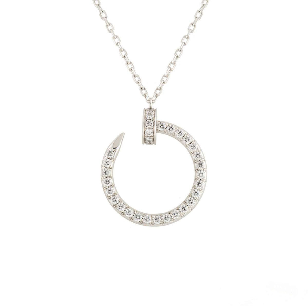 ??MIRA?¡¥JUSTE NECKLACE SILVER DIAMONDS