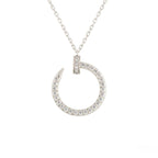 ??MIRA?¡¥JUSTE NECKLACE SILVER DIAMONDS