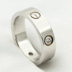 ??MIRA?¡¥LOVE RING 5.5MM 3 DIAMONDS SILVER