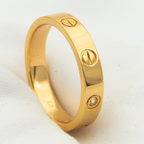 ??MIRA?¡¥LOVE RING 4MM 1 DIAMOND PINK GOLD