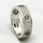 ??MIRA?¡¥LOVE RING 5.5MM DIAMONDS PAVED CERAMIC