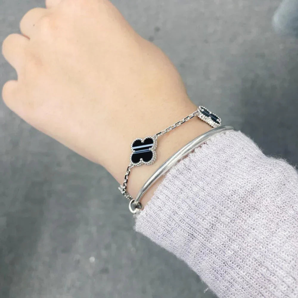 [MIRA]New  CLOVER 5 MOTIF PULSAR STONE BRACELET COLLECTION