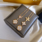 ??MIRA?¡¥COLOR BLOSSOM LARIAT NECKLACE PINK GOLD WHITE MOTHER PEARL AND DIAMOND