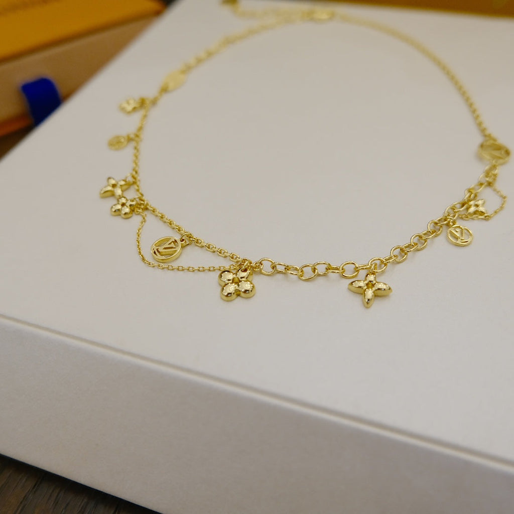??MIRA?¡¥BLOOMING SUPPLE NECKLACE BRASS