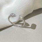 [MIRA] MY TWIN TOI & MOI SILVER DIAMOND RING