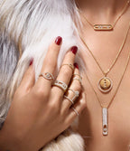 [MIRA]LUCKY MOVE PM NECKLACE PINK GOLD DIAMOND