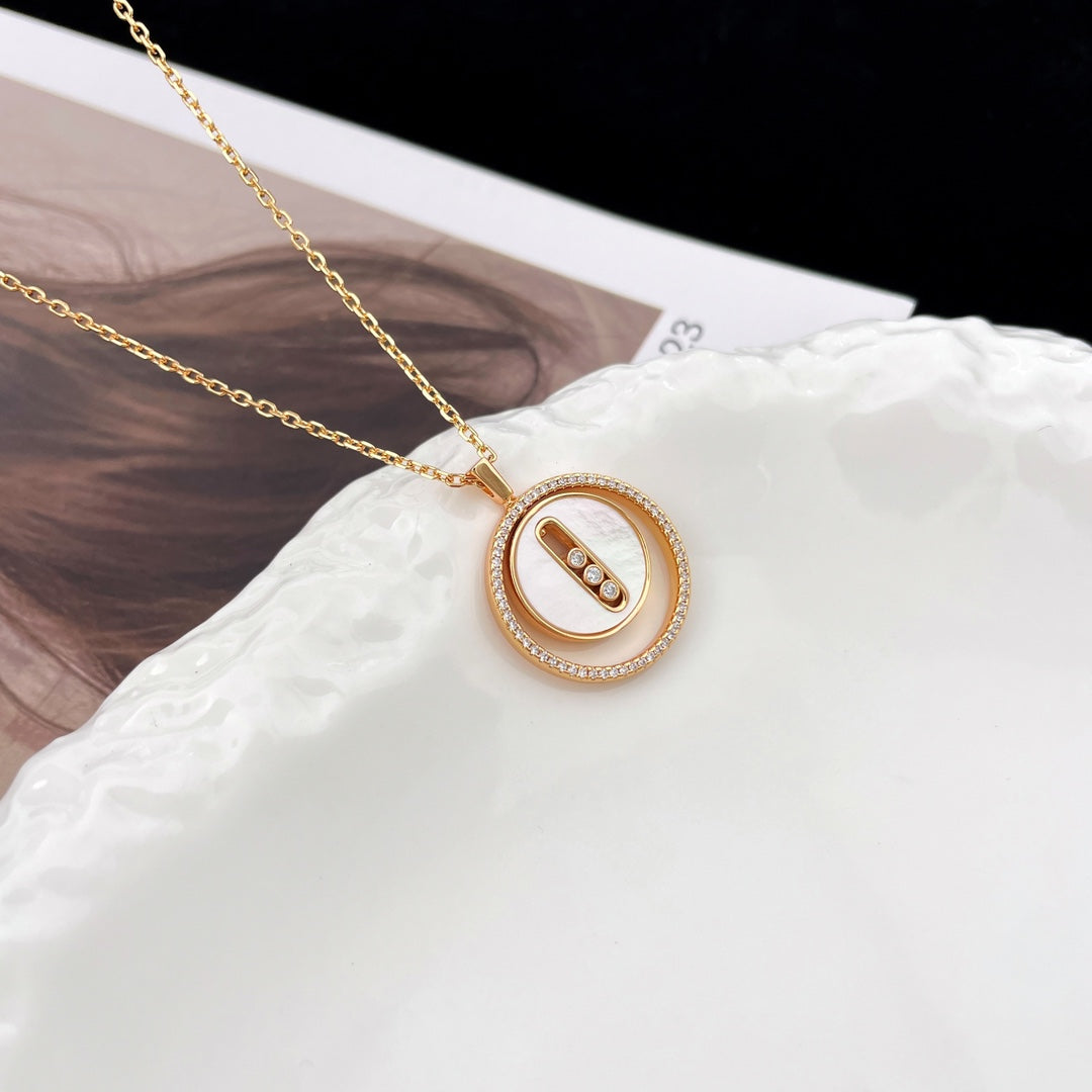[MIRA]  MOVE MM NACRE BLANCHE DIAMOND NECKLACE