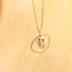 [MIRA]LUCKY MOVE MM SILVER DIAMOND NECKLACE