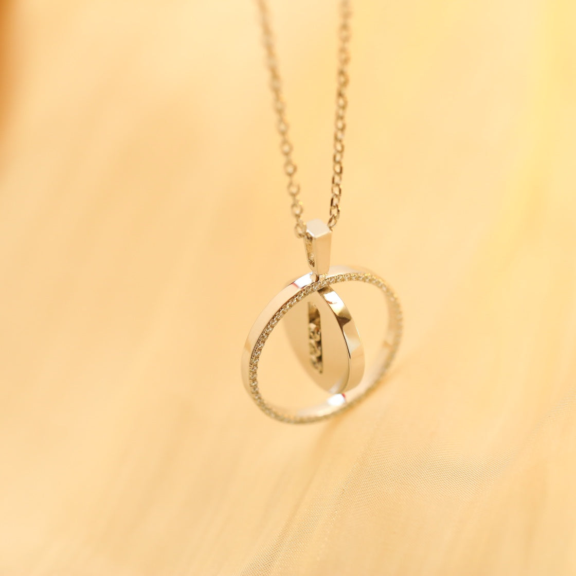 [MIRA]  MOVE MM SILVER DIAMOND NECKLACE