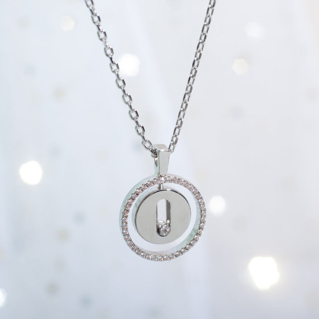 [MIRA]  MOVE PM NECKLACE SILVER DIAMOND