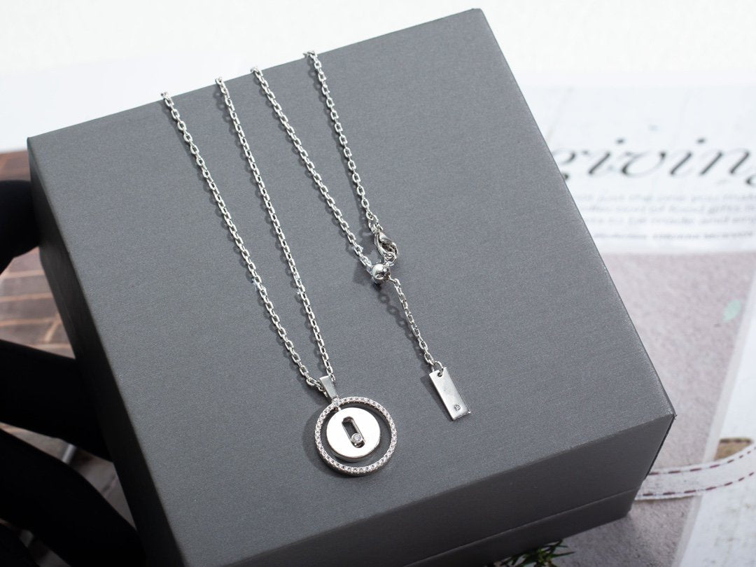 [MIRA]  MOVE PM NECKLACE SILVER DIAMOND