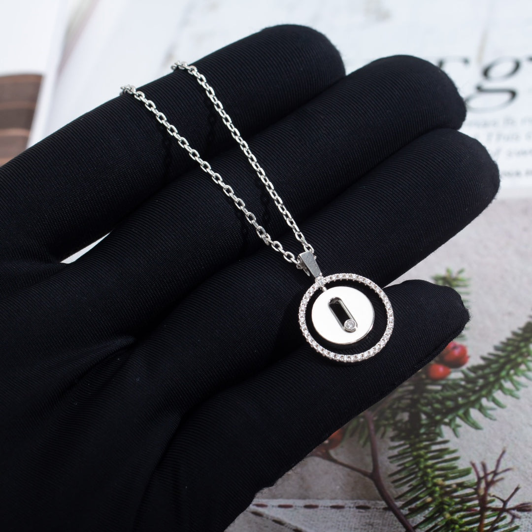 [MIRA]  MOVE PM NECKLACE SILVER DIAMOND