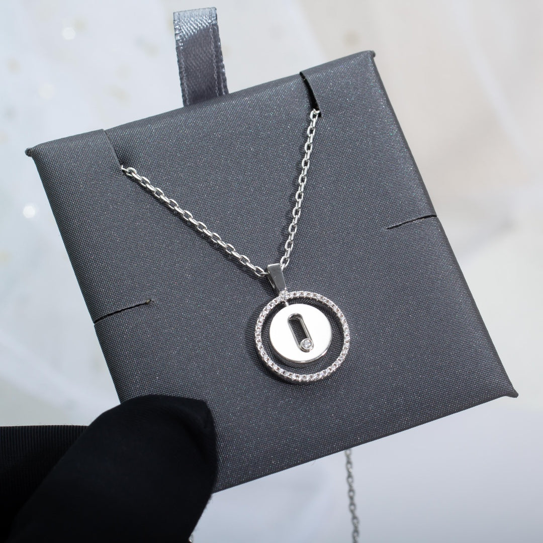 [MIRA]  MOVE PM NECKLACE SILVER DIAMOND