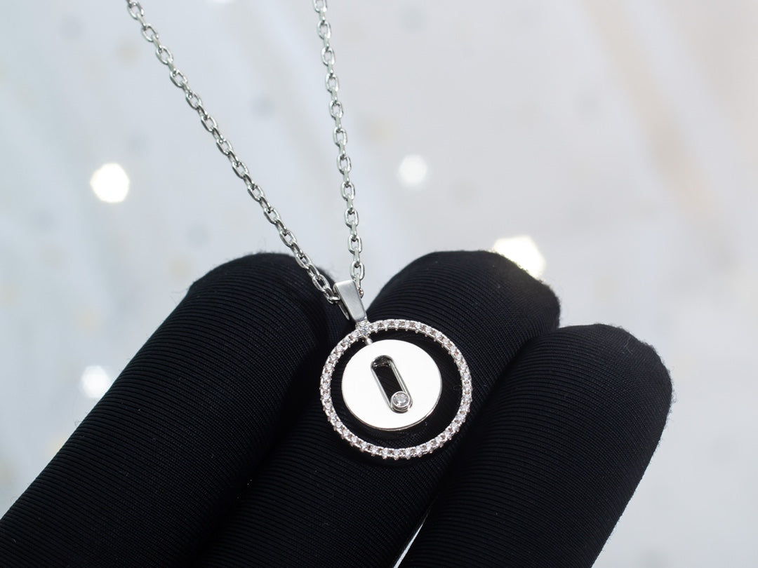 [MIRA]  MOVE PM NECKLACE SILVER DIAMOND