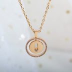 [MIRA]LUCKY MOVE PM NECKLACE PINK GOLD DIAMOND