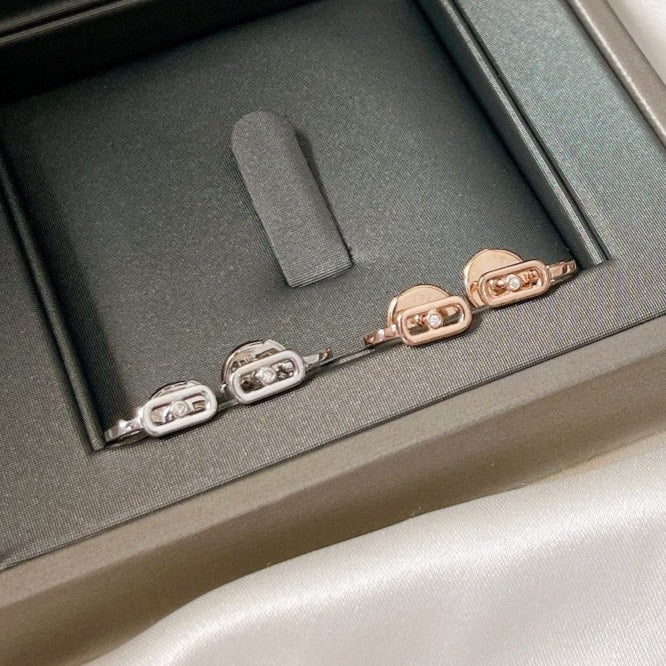 [MIRA] CREOLES MOVE UNO MINI 1 DIAMOND EARRINGS