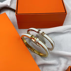 ??MIRA?¡¥CLASSIC HM CLIC WHITE 8MM ENAMEL BRACELET
