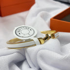 ??MIRA?¡¥CLASSIC HM CLIC WHITE 8MM ENAMEL BRACELET