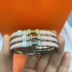 ??MIRA?¡¥CLASSIC HM CLIC  PINK 8MM ENAMEL BRACELET
