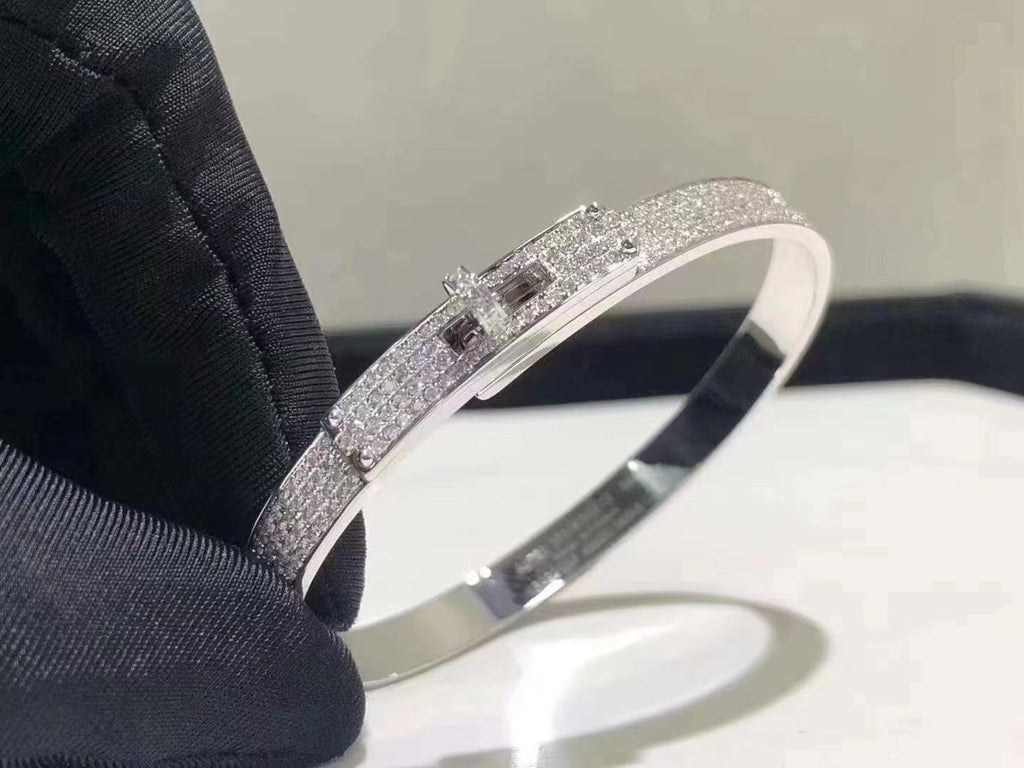 ??MIRA?¡¥HM KELLY BRACELET IN SILVER AND FULL PAVE DIAMOND