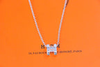 ??MIRA?¡¥HM NECKLACE H LETTER OVAL SERIES
