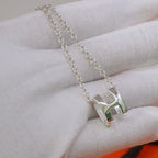 ??MIRA?¡¥HM NECKLACE H LETTER OVAL SERIES