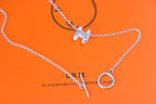 ??MIRA?¡¥HM NECKLACE H LETTER OVAL SERIES