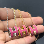 ??MIRA?¡¥H NECKLACE PINK