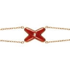 ??MIRA?¡¥JEUX BRACELET CARNELIAN PINK GOLD 1 DIAMOND
