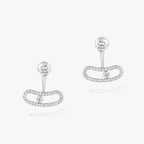 [MIRA] MOVE UNO SILVER DIAMOND EARRINGS