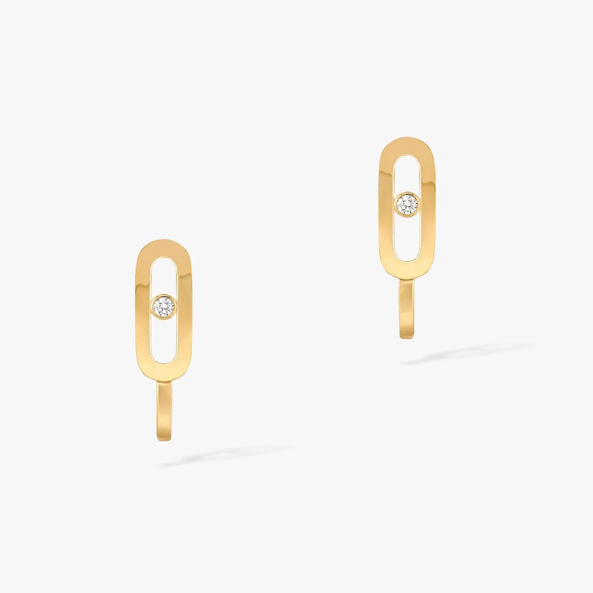 [MIRA] CREOLES MOVE UNO MINI 1 DIAMOND EARRINGS