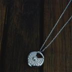 ??MIRA?¡¥AMULETTE SILVER FULL DIAMOND NECKLACE
