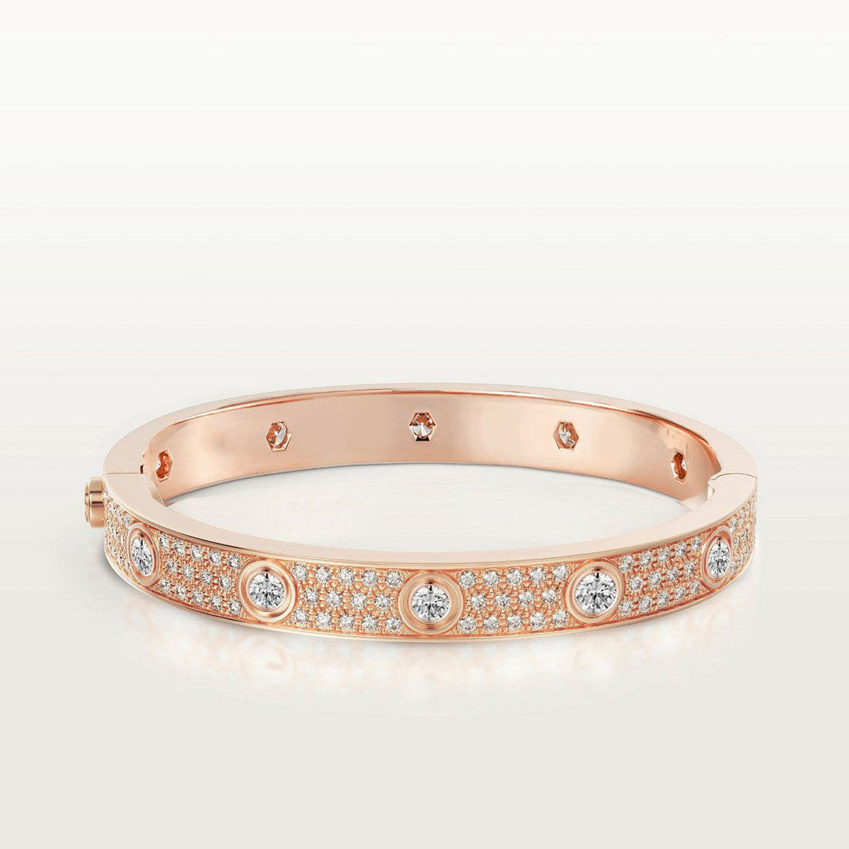 ??MIRA?¡¥LOVE BRACELET 6.1MM DIAMOND-PAVED 10 BIG DIAMONDS