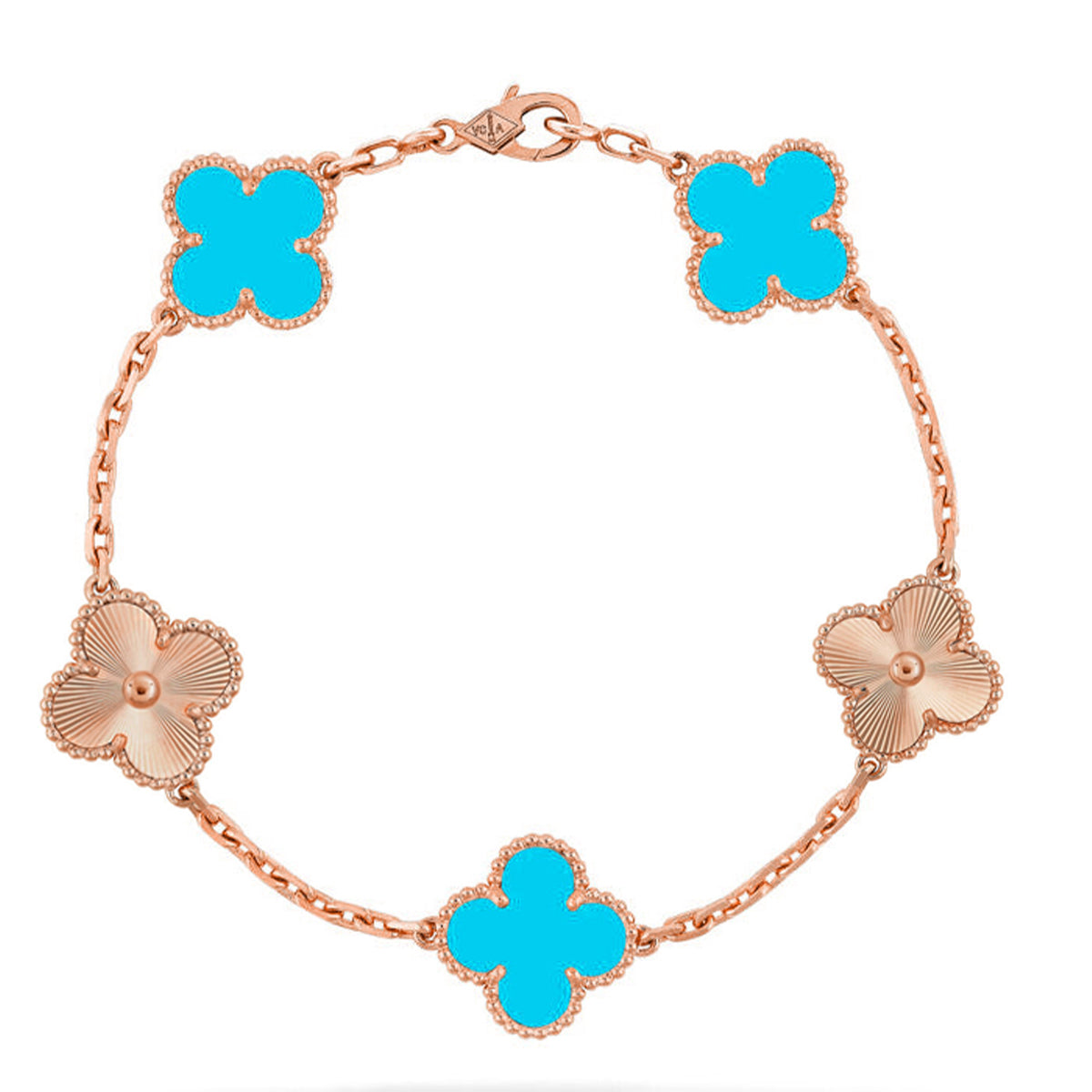 [MIRA]New  CLOVER 5 MOTIF TURQUOISE BRACELET COLLECTION