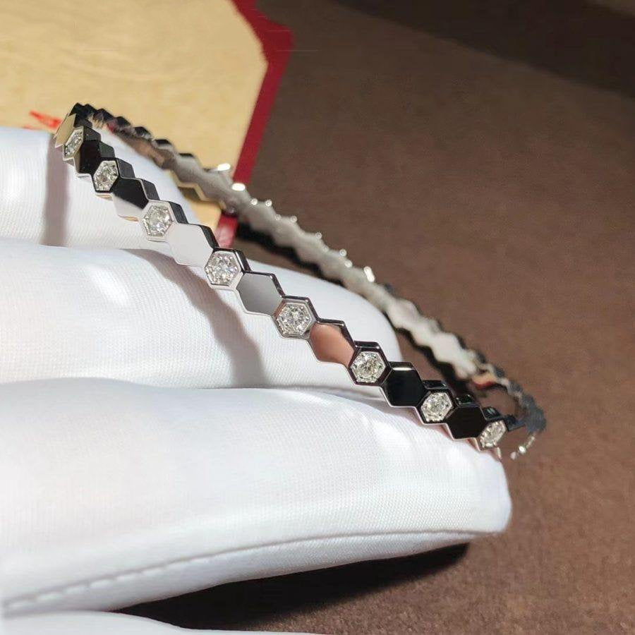 ??MIRA?¡¥BEE LOVE SILVER DIAMOND BRACELET