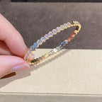 ??MIRA?¡¥BEE LOVE GOLD BRACELET FULL DIAMOND