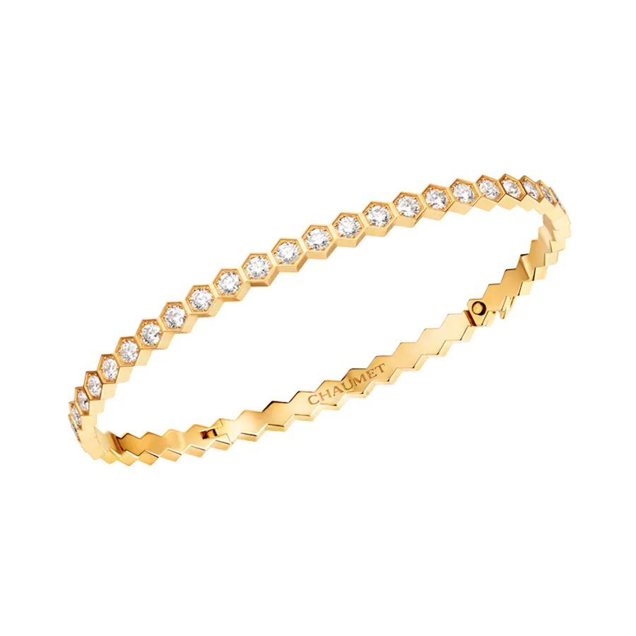 ??MIRA?¡¥BEE LOVE GOLD BRACELET FULL DIAMOND