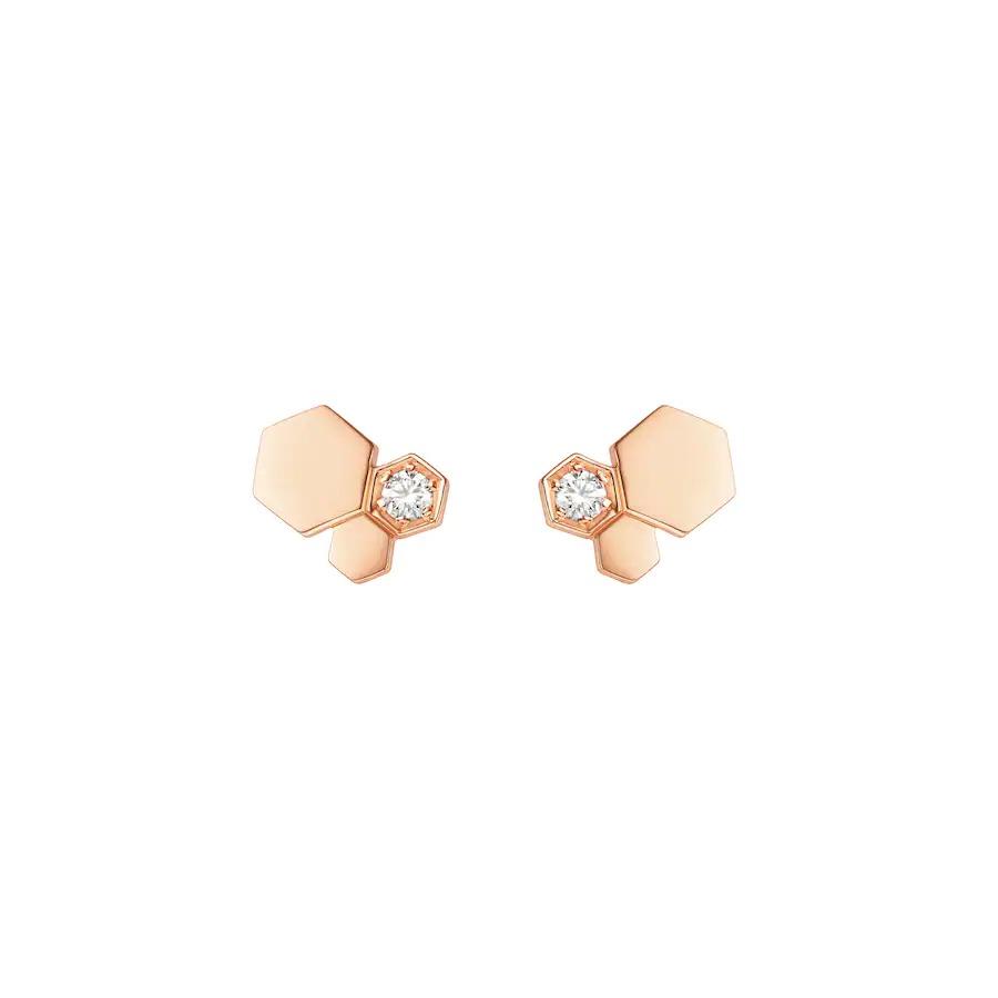 ??MIRA?¡¥BEE LOVE PINK GOLD DIAMOND EARRINGS