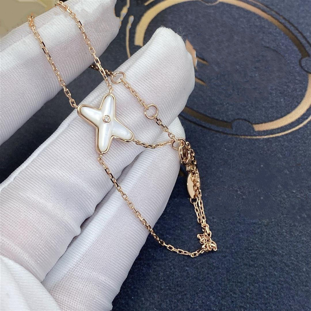 ??MIRA?¡¥JEUX BRACELET WHITE MOP PINK GOLD 1 DIAMOND