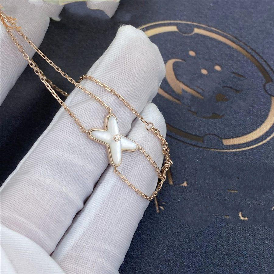 ??MIRA?¡¥JEUX BRACELET WHITE MOP PINK GOLD 1 DIAMOND